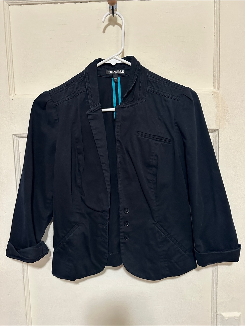 Express Black Blazer with Three-Buttons